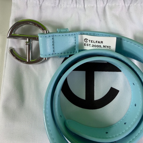 Telfar Logo Belt - Silver/Pool Blue Belt with Duster XS/S - Picture 2 of 4